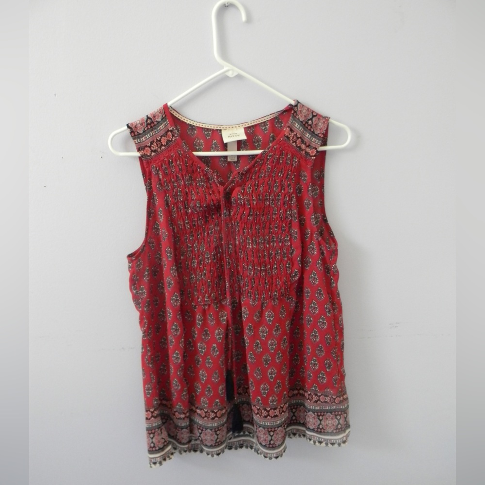 Knox Rose tank top with tassels
